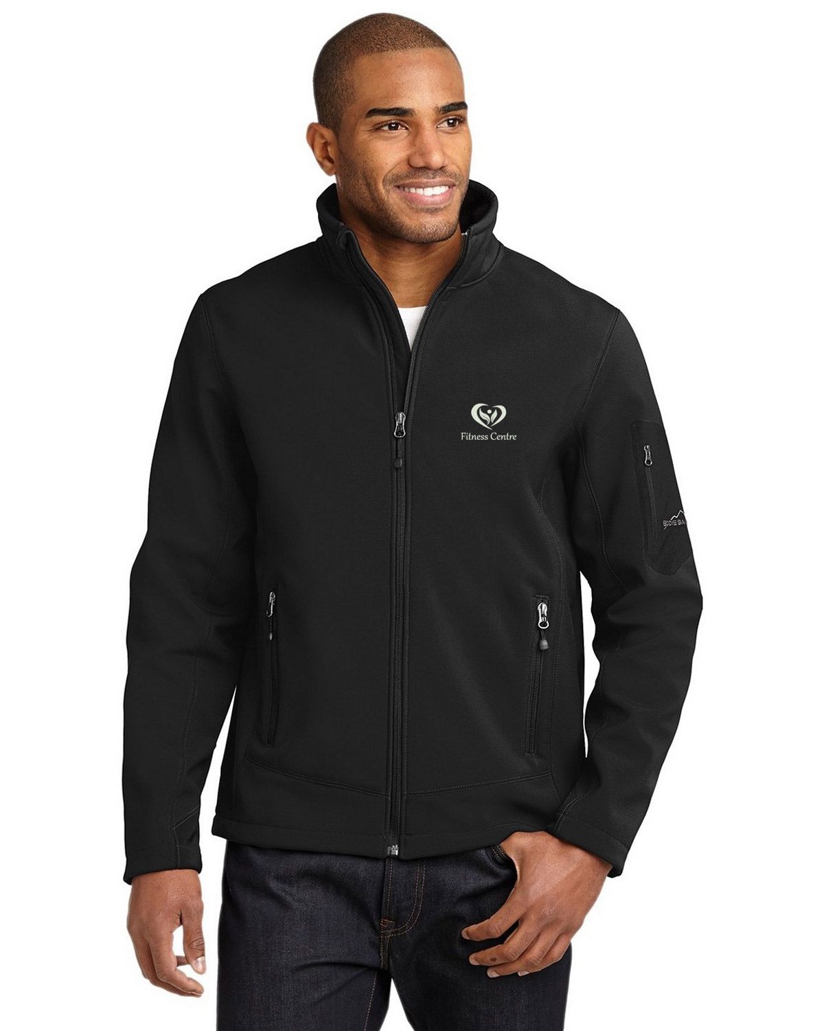 Eddie Bauer Logo Embroidered Soft Shell Jacket at ApparelnBags.com