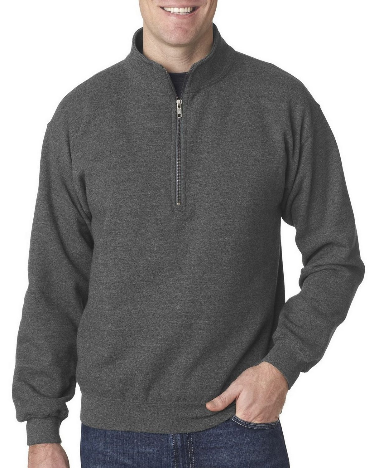 Buy Gildan 18800 Adult Heavy BlendVintage 1/4-Zip Cadet Collar Sweatshirt