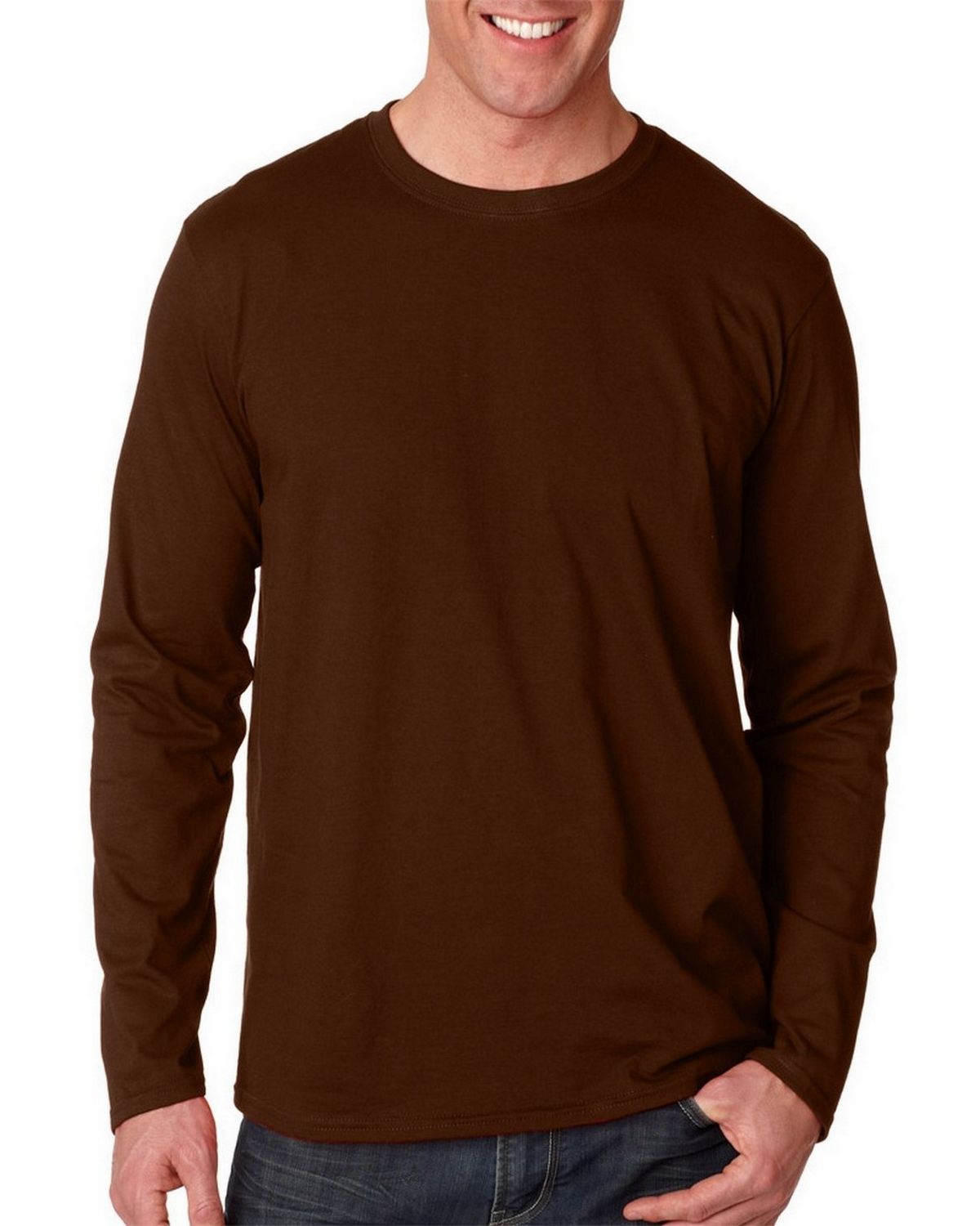 Gildan 64400 Adult Long Sleeve T Shirt - ApparelnBags.com