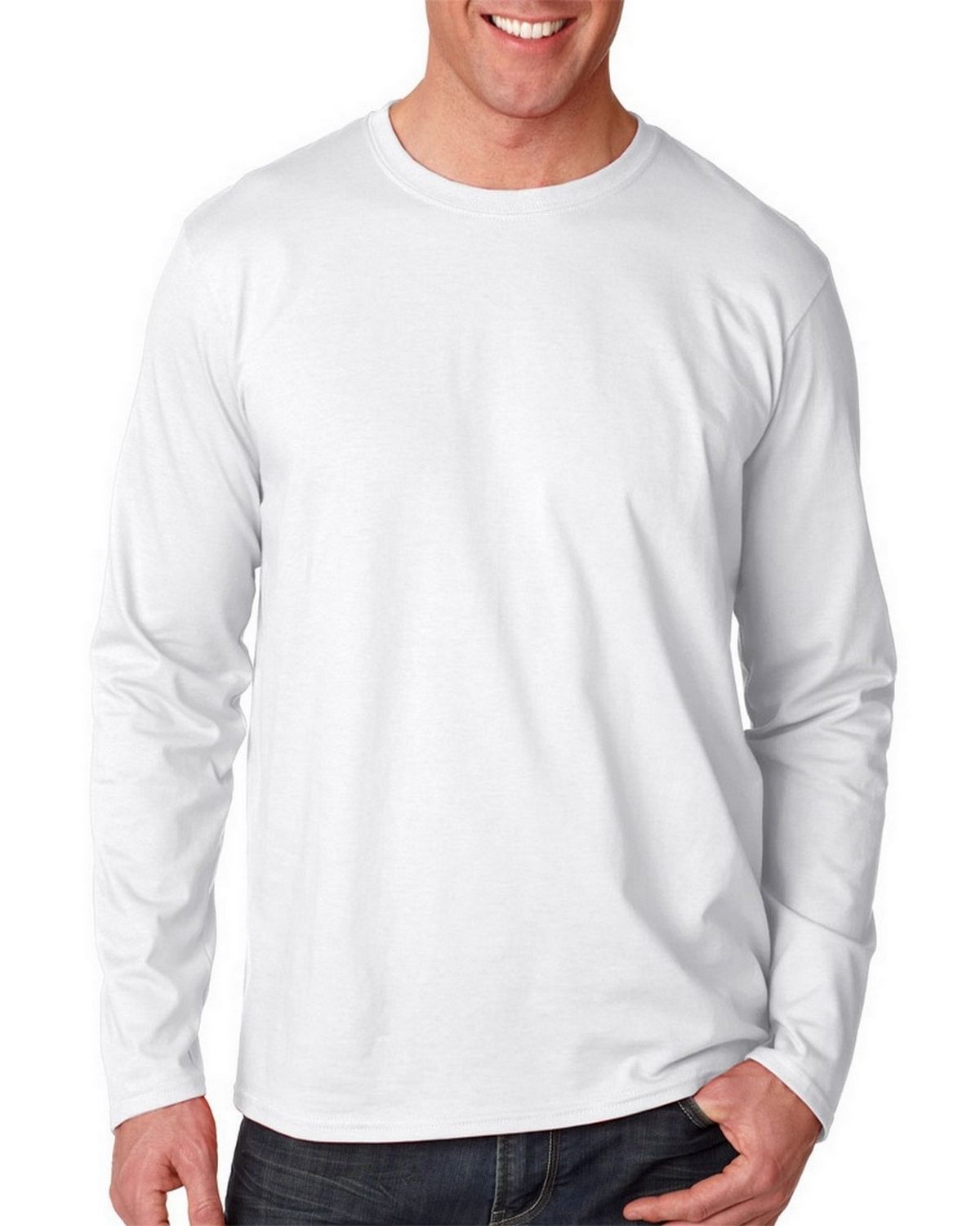 Gildan 64400 Adult Long Sleeve T Shirt - ApparelnBags.com