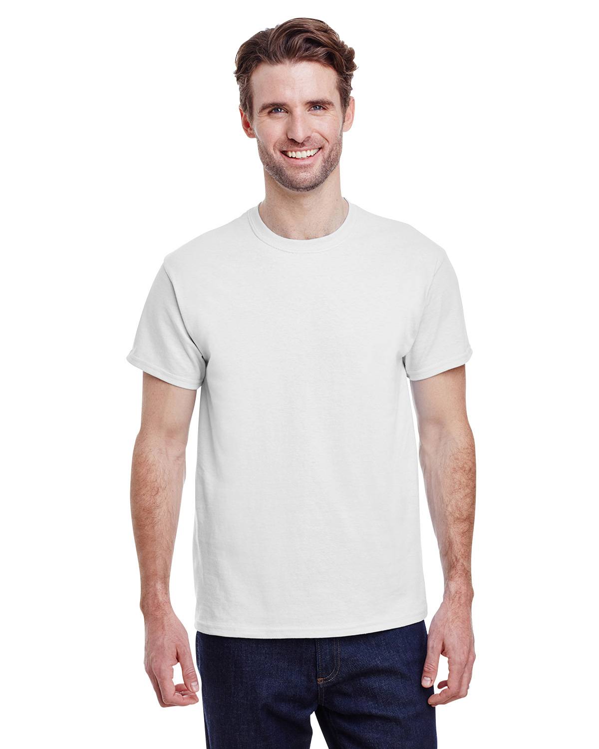 40 NEW MENS Wholesale Plain Gildan 100% Cotton White Adult T-Shirts S M L XL 