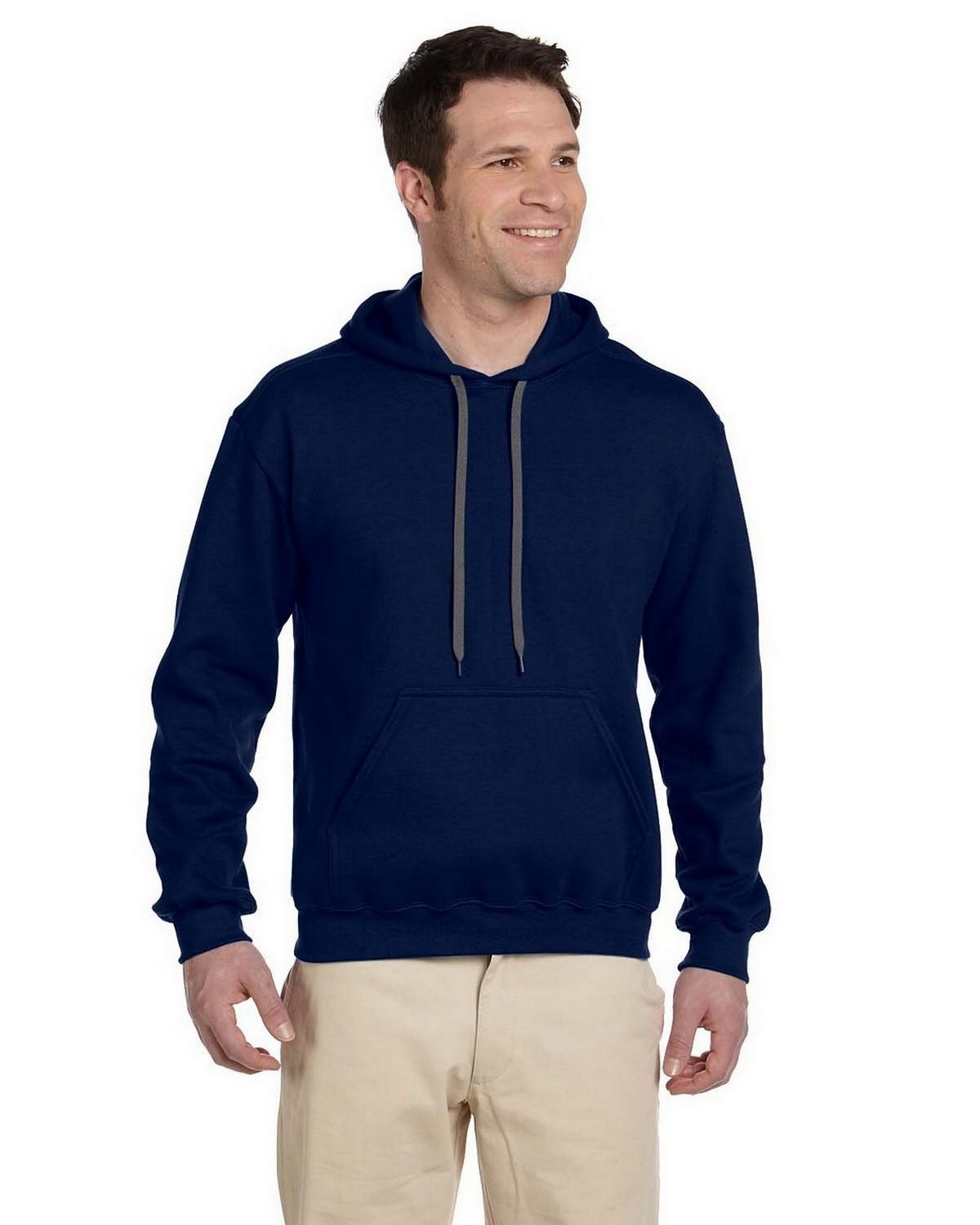 Gildan G925 Premium Cotton Ringspun Hooded Sweatshirt - Navy - S ...