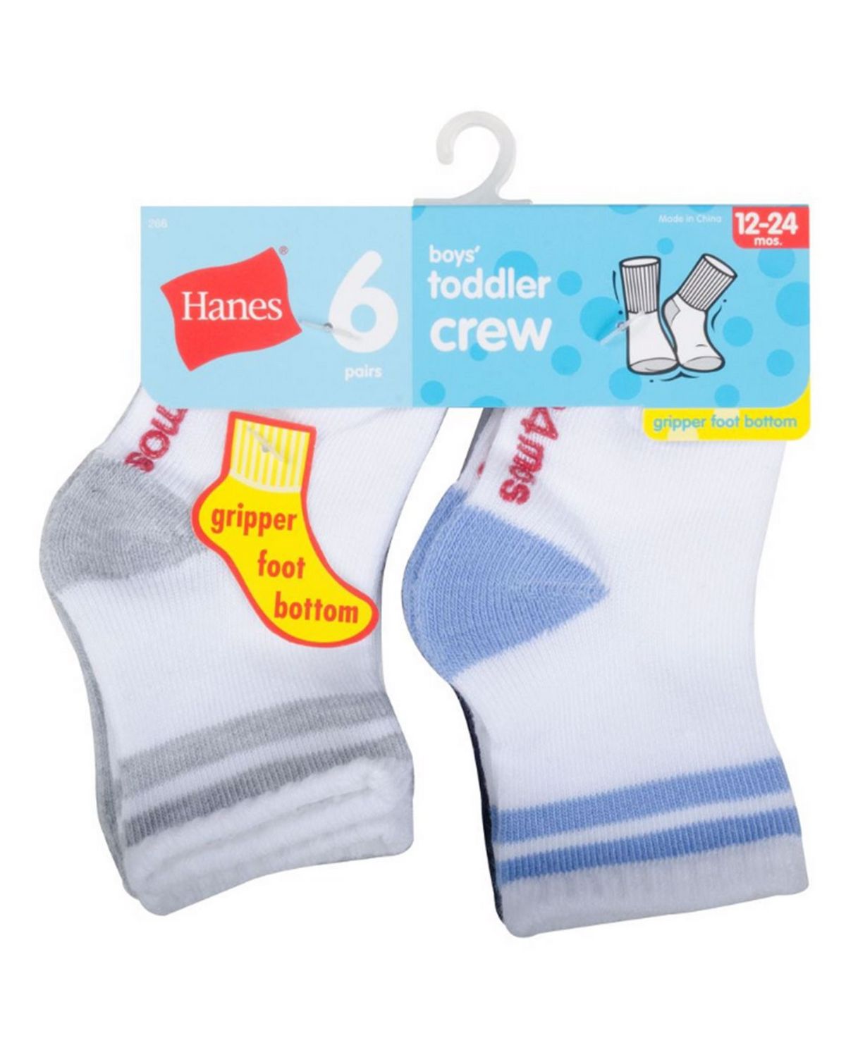Size Chart for Hanes 26T6 Infant Boys Crew Socks 6Pack
