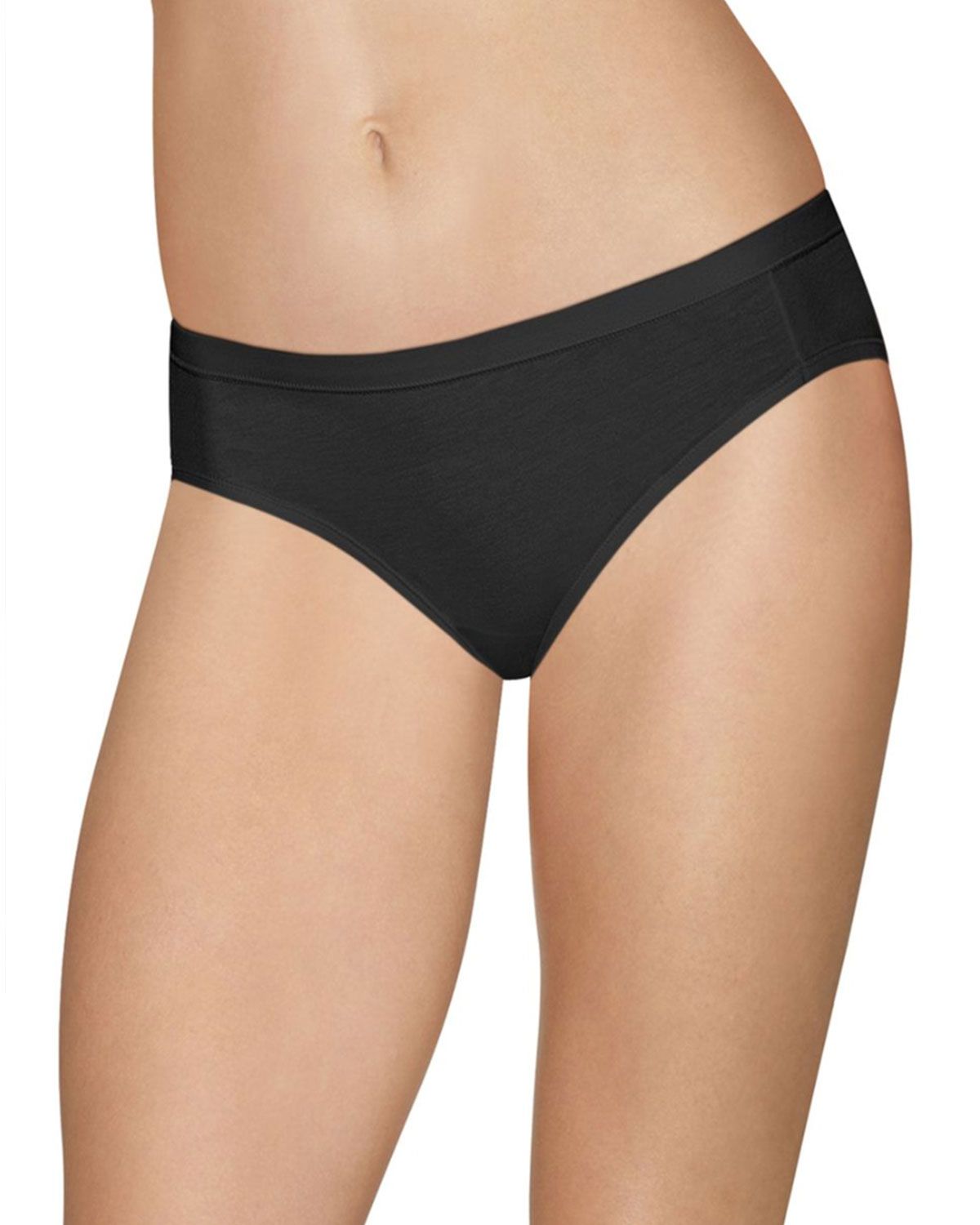 UPC 090563900398 product image for Hanes 42CSWB Women's Ultimate Cotton Stretch Bikini - Black - 7 | upcitemdb.com