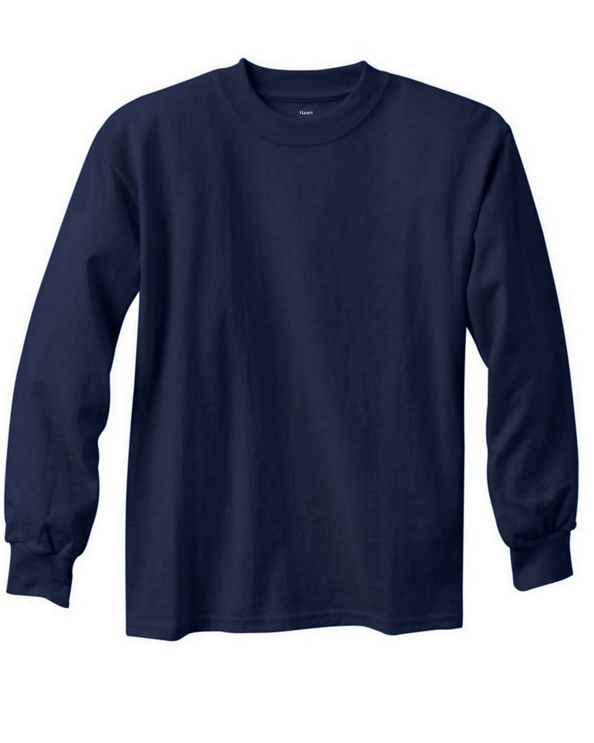 Hanes 5546 Youth Tagless Long Sleeve T Shirt - ApparelnBags.com