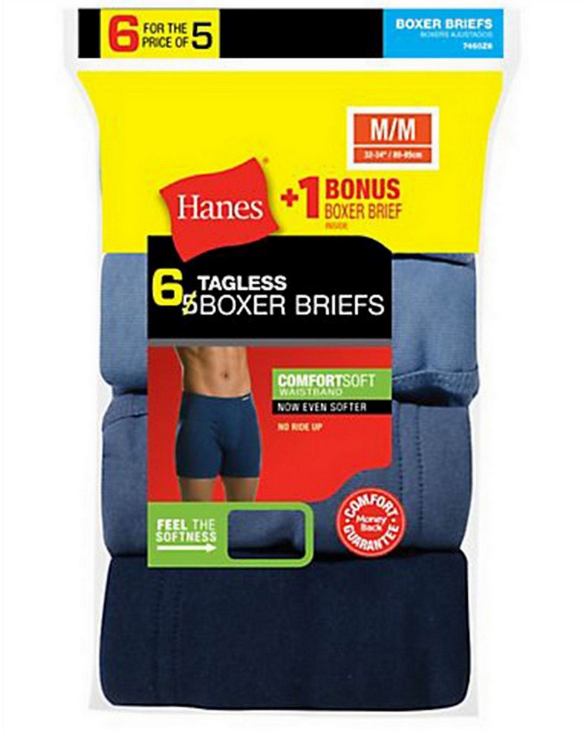 Reviews about Hanes 7460Z6 Mens TAGLESS Boxer Brief with ComfortSoft