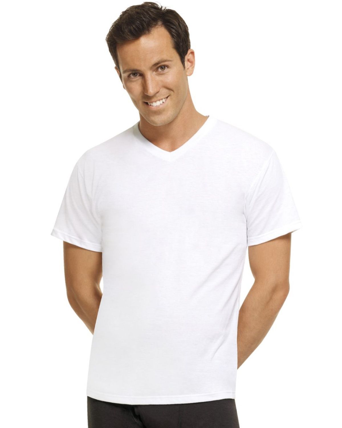 Size Chart for Hanes 7577h3 Comfortblend Mens Perfect T White V-Neck ...