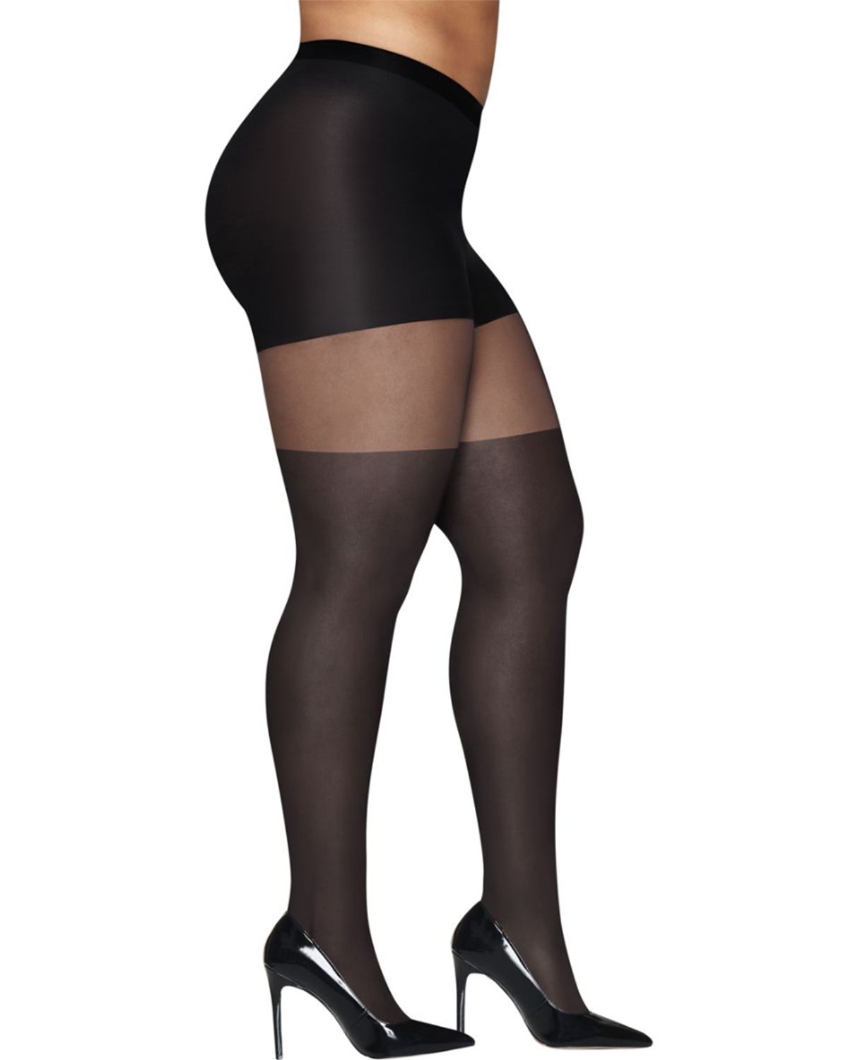Hanes Lace Top Thigh Highs -Silk Reflections