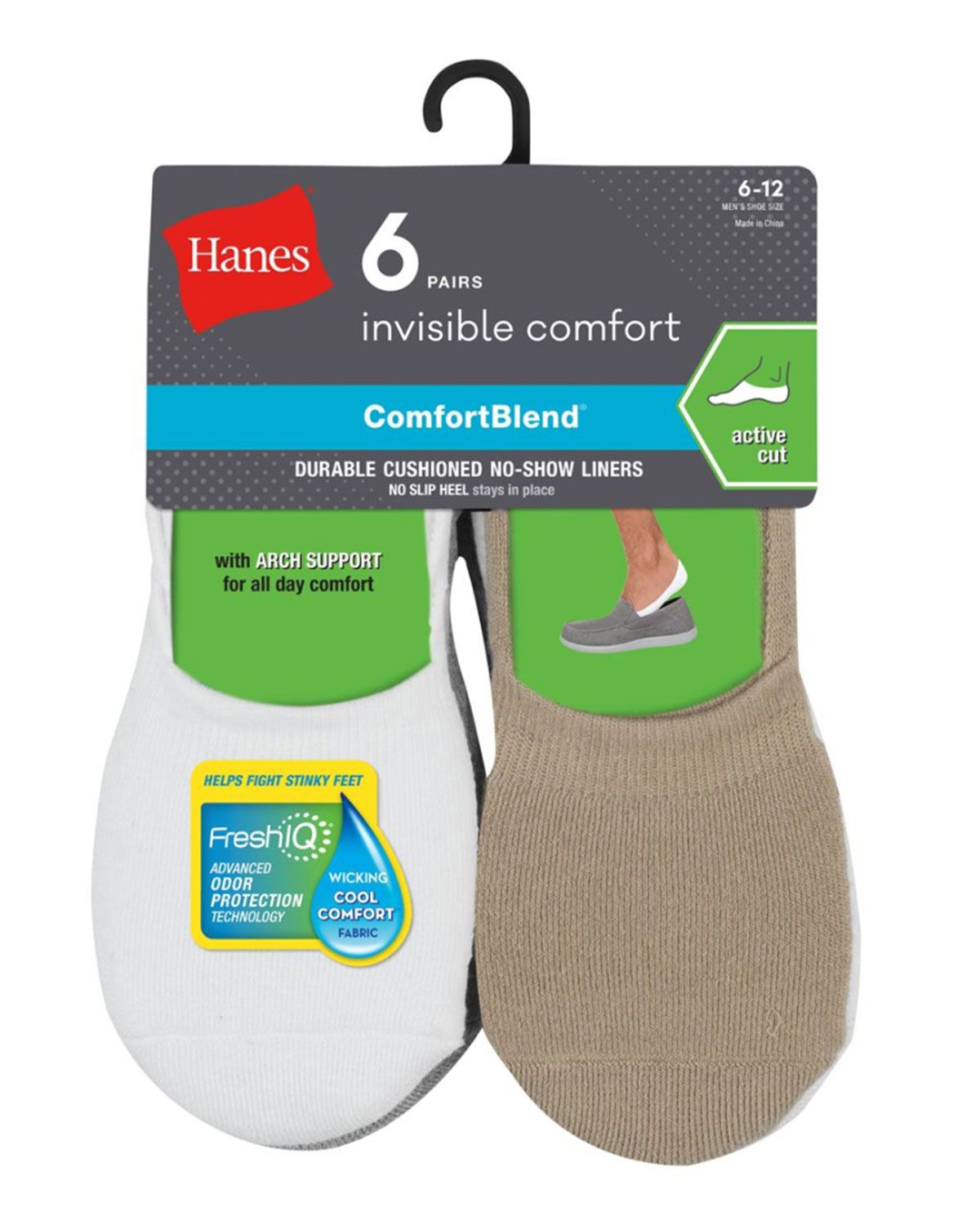 hanes no show socks mens