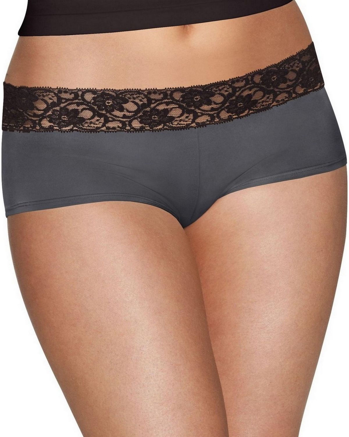 Hanes L249AS Womens Lace Smooth Secrets Boyshort Panties with