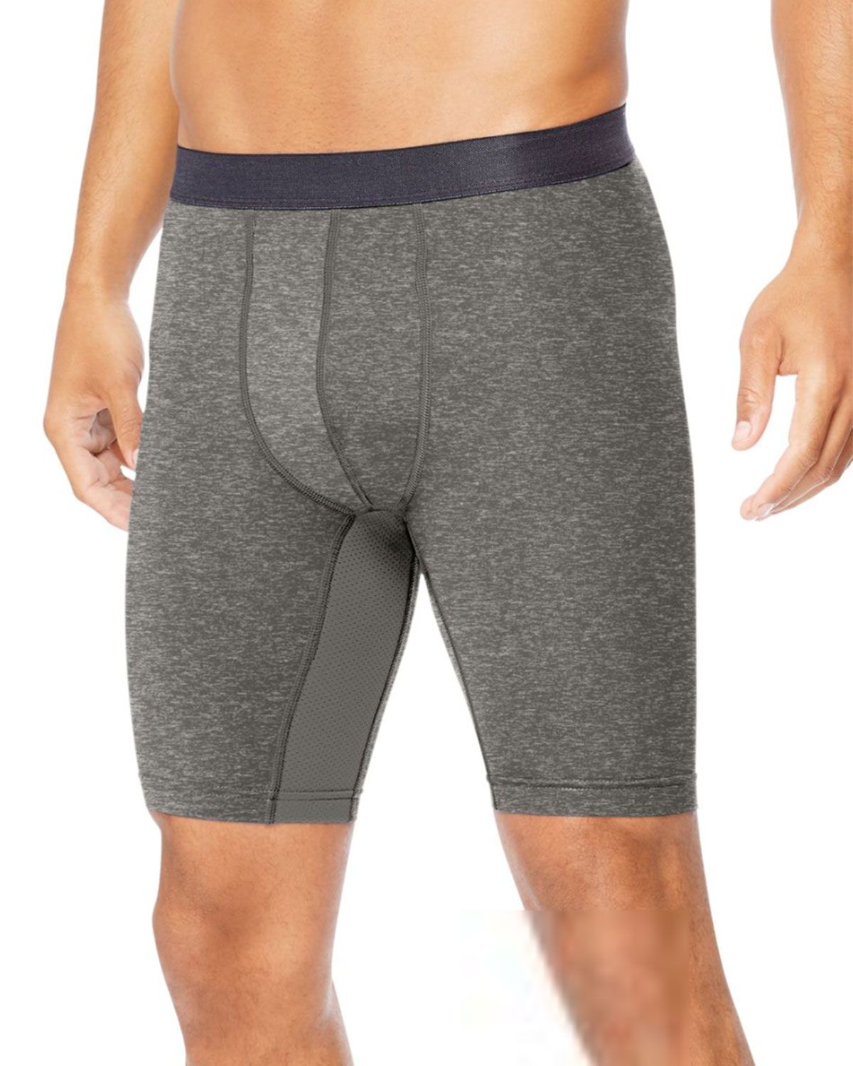 Size Chart For Hanes O5940 Sport Men S Performance Compression Shorts   Hanes O5940 Charcoal Heather Ebony 