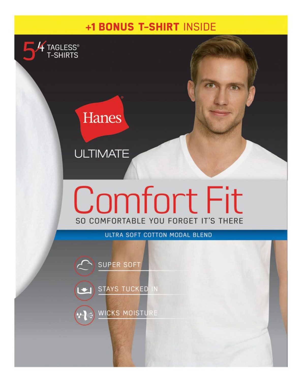 UPC 738994507938 product image for Hanes UFT25W Men's Comfort Fit V-Neck Undershirt (5-Pack 4+1 Free Bonus Pack) -  | upcitemdb.com