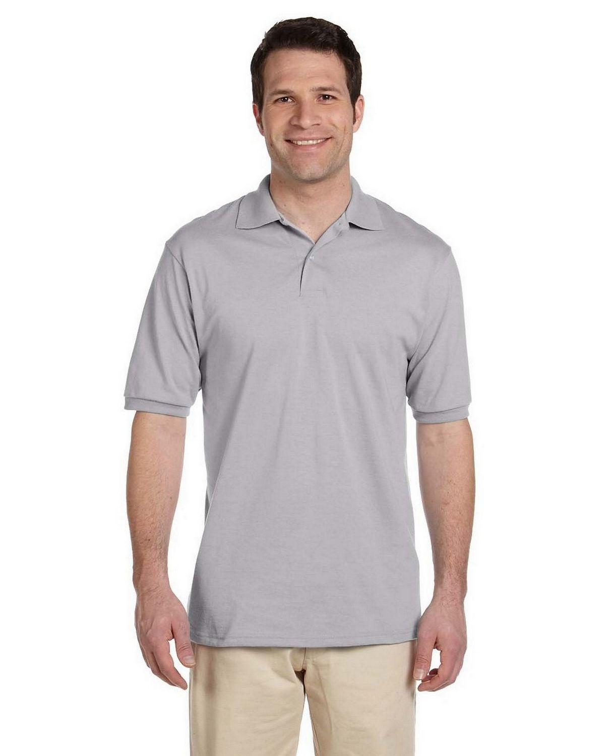 Jerzees Mens Spot Shield Long Sleeve Polo Sport Shirt