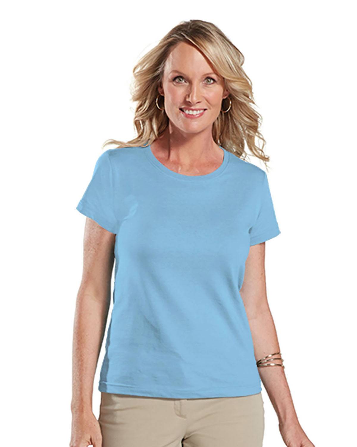 LAT 3516 Ladies Fine Jersey Longer Length T-Shirt - ApparelnBags.com