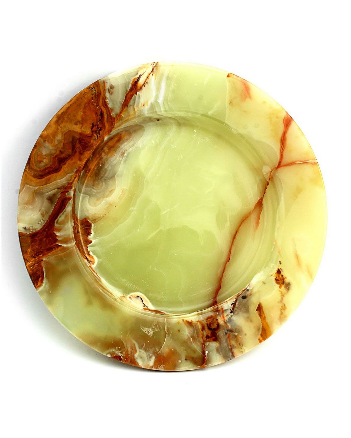 Natures Artifacts Multi Green Onyx Decorative Plate