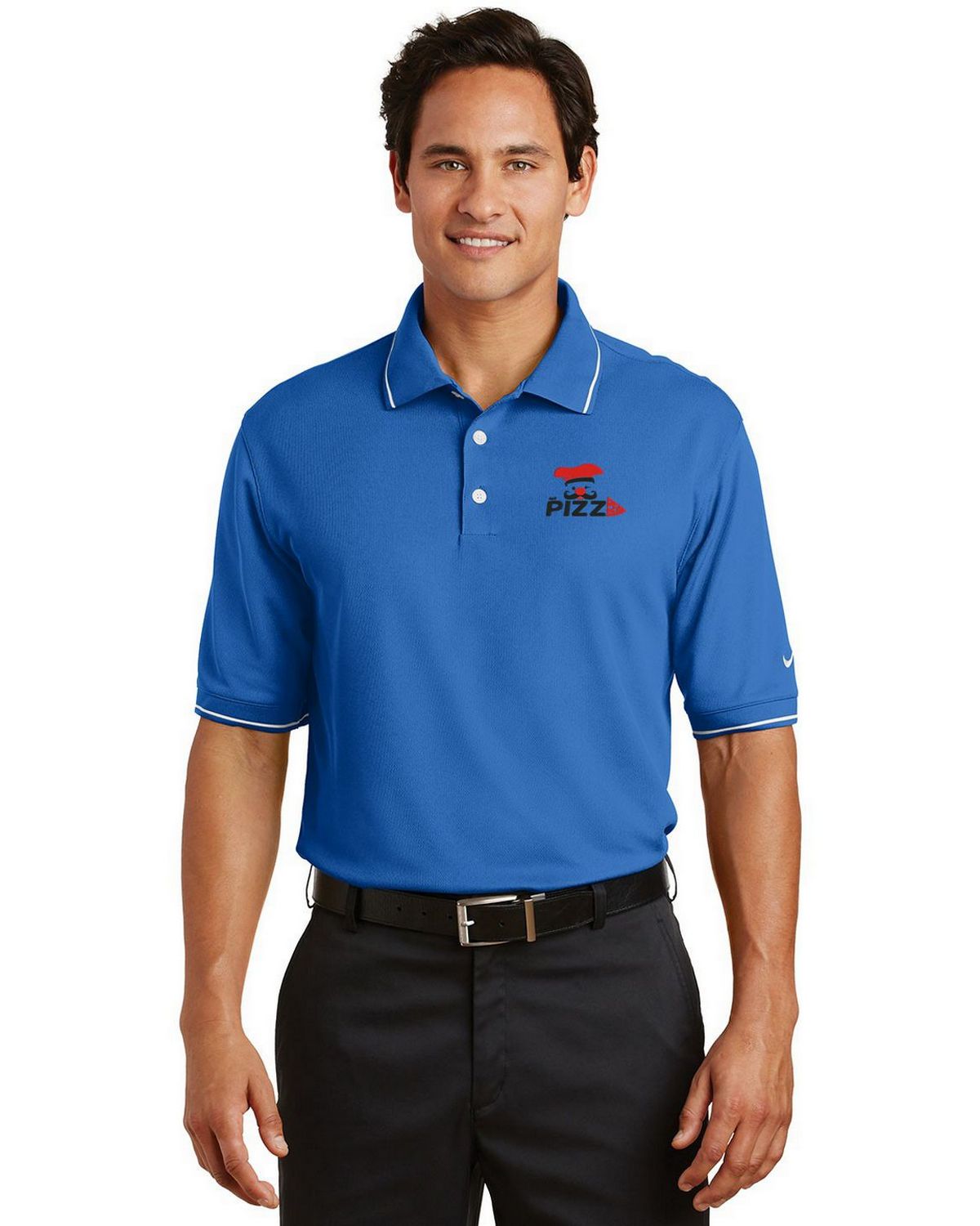 Nike Golf Dri-FIT Classic Tipped Logo Embroidered Polo at ApparelnBags.com