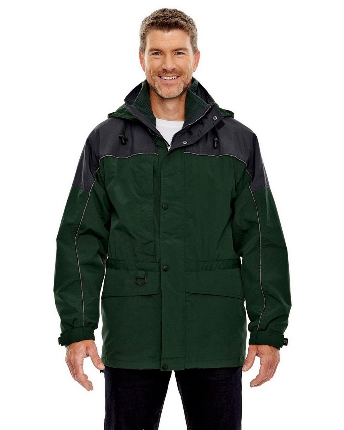 North End 88006 Men's 3-In-1 Two-Tone Parka