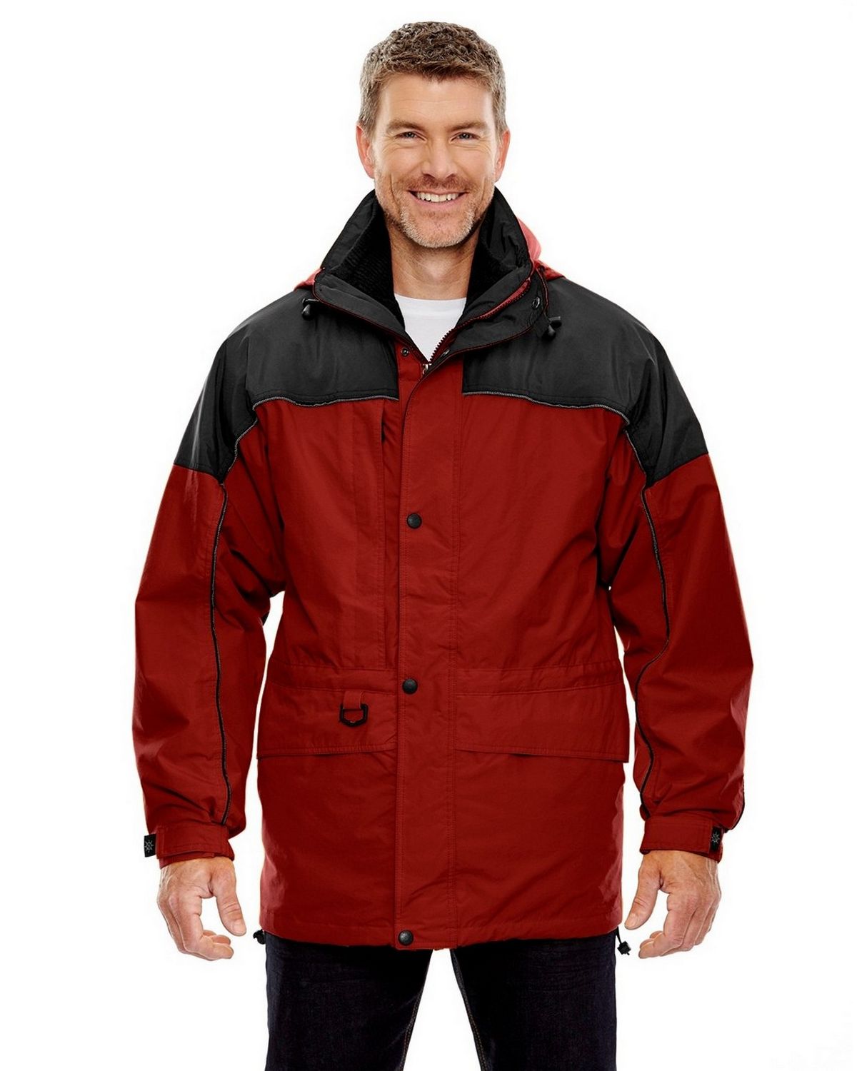 North End 88006 Mens 3-In-1 Two-Tone Parka - ApparelnBags.com