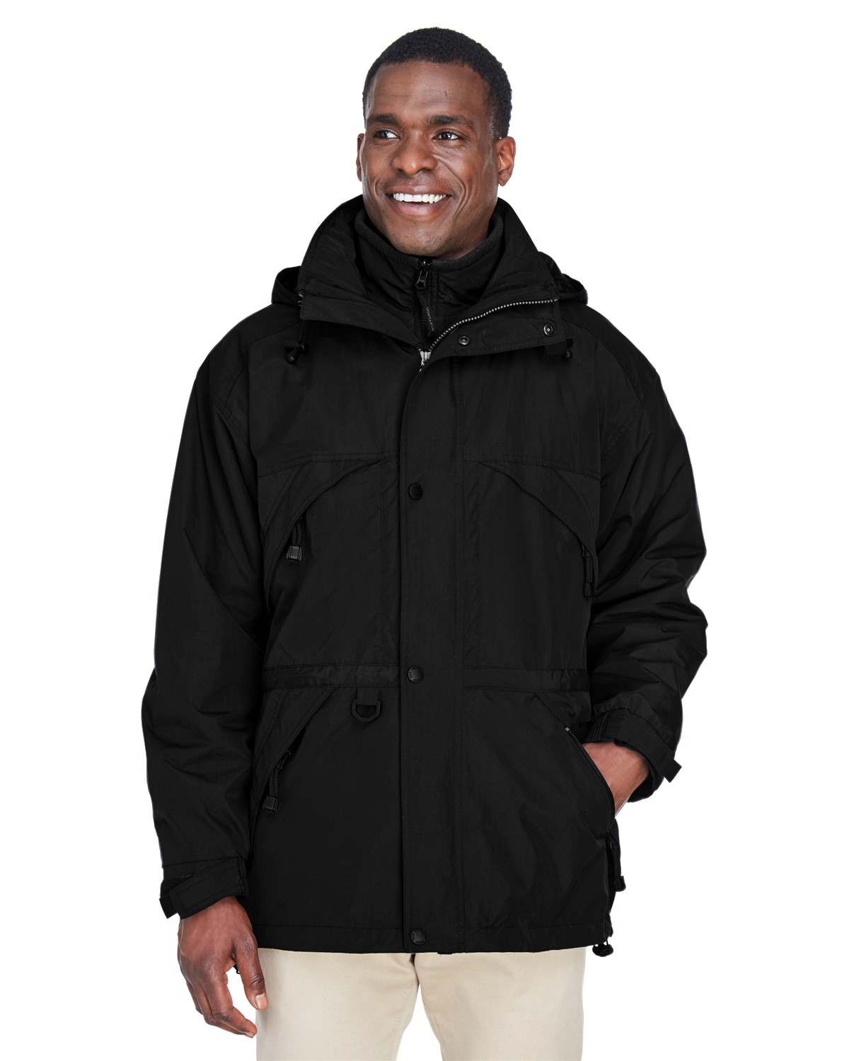 North End 88007 Mens 3-In-1 Techno Series Parka With Dobby Trim ...
