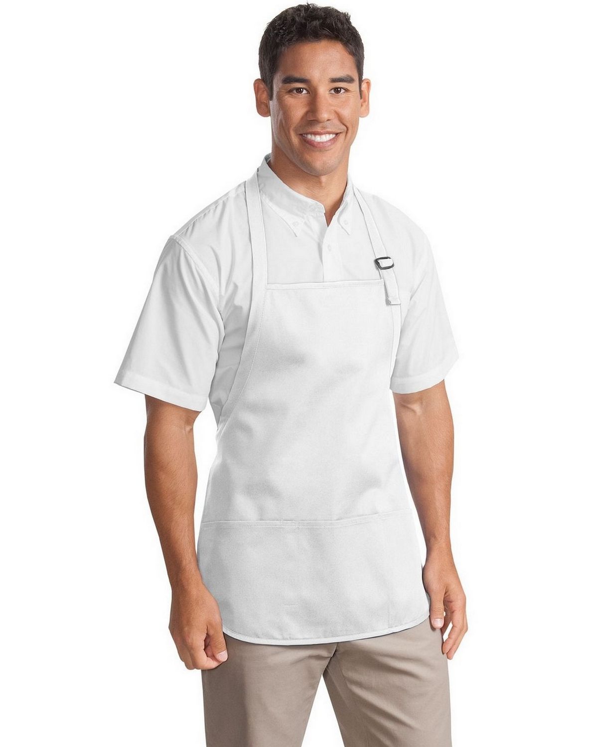 A510 Port Authority Medium-Length Apron with Pouch Pockets 