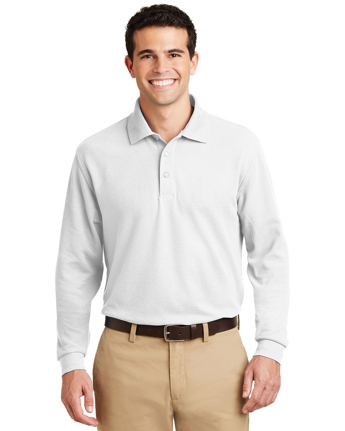 Port Authority K800LS Long Sleeve EZCotton Pique Polo