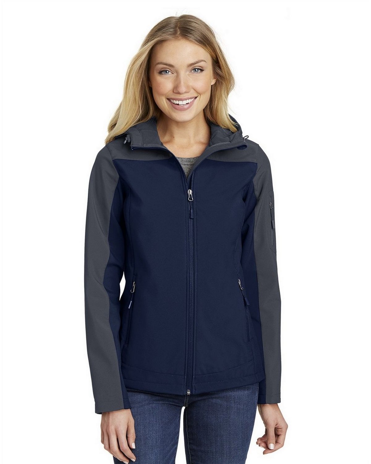 Port Authority L335 Ladies Hooded Core Soft Shell Jacket - ApparelnBags.com