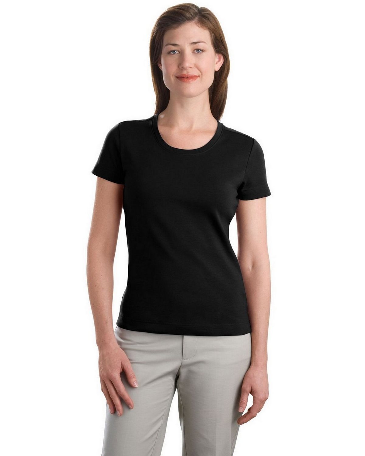 Port Authority L516C Ladies Modern Stretch Cotton Scoop Neck Shirt at ...