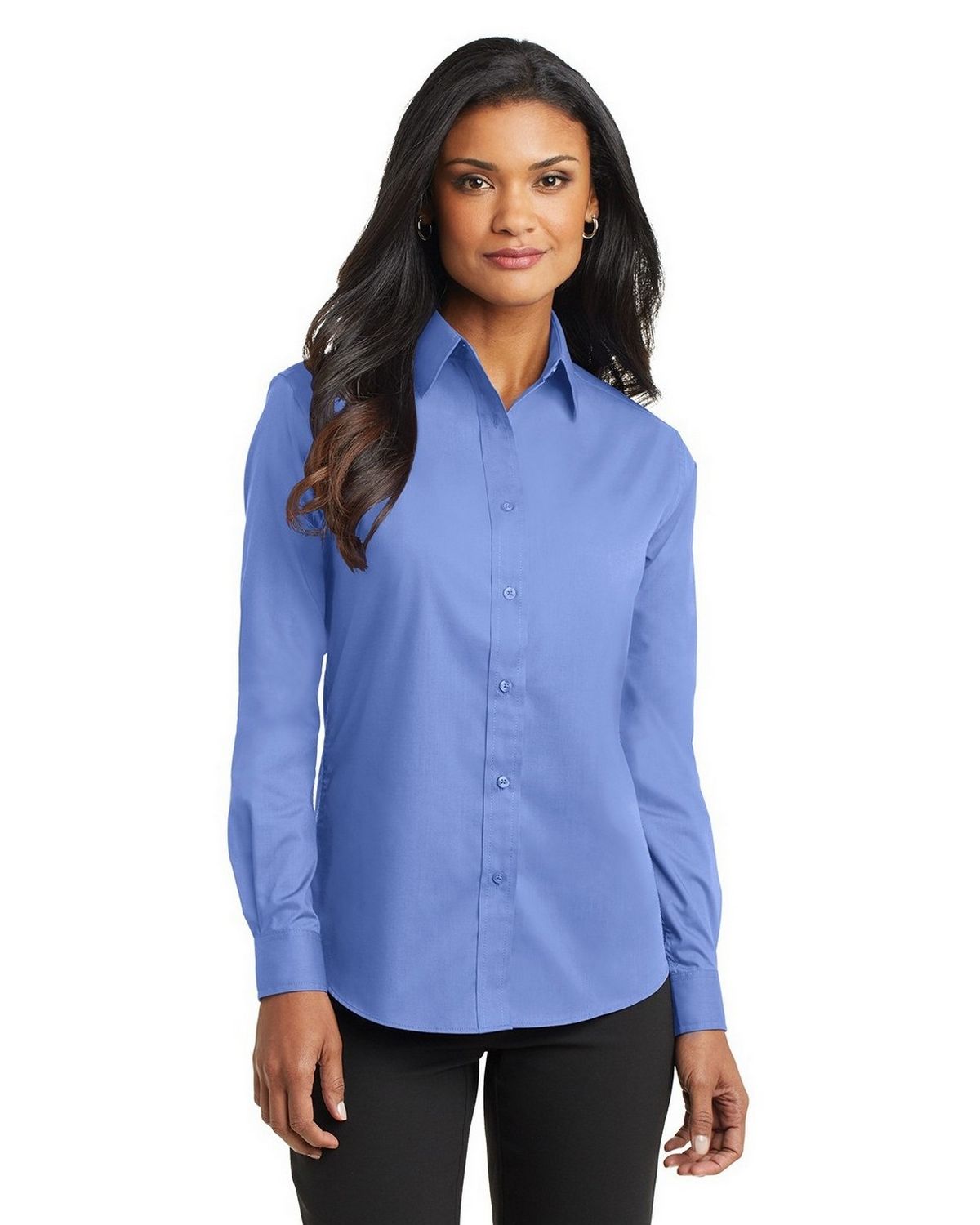 Port Authority L632 Ladies Long Sleeve Value Poplin Shirt ...
