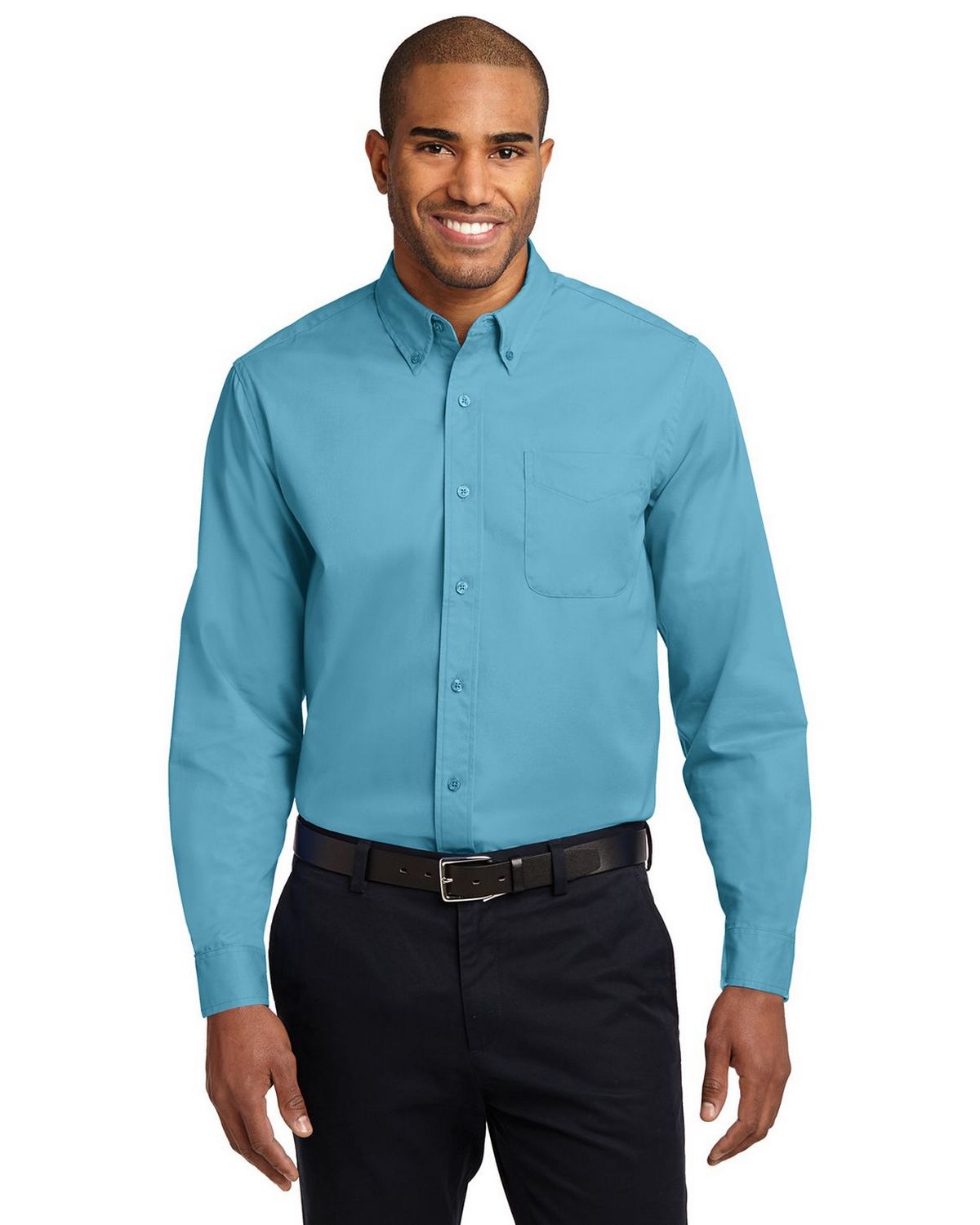 teal formal shirt