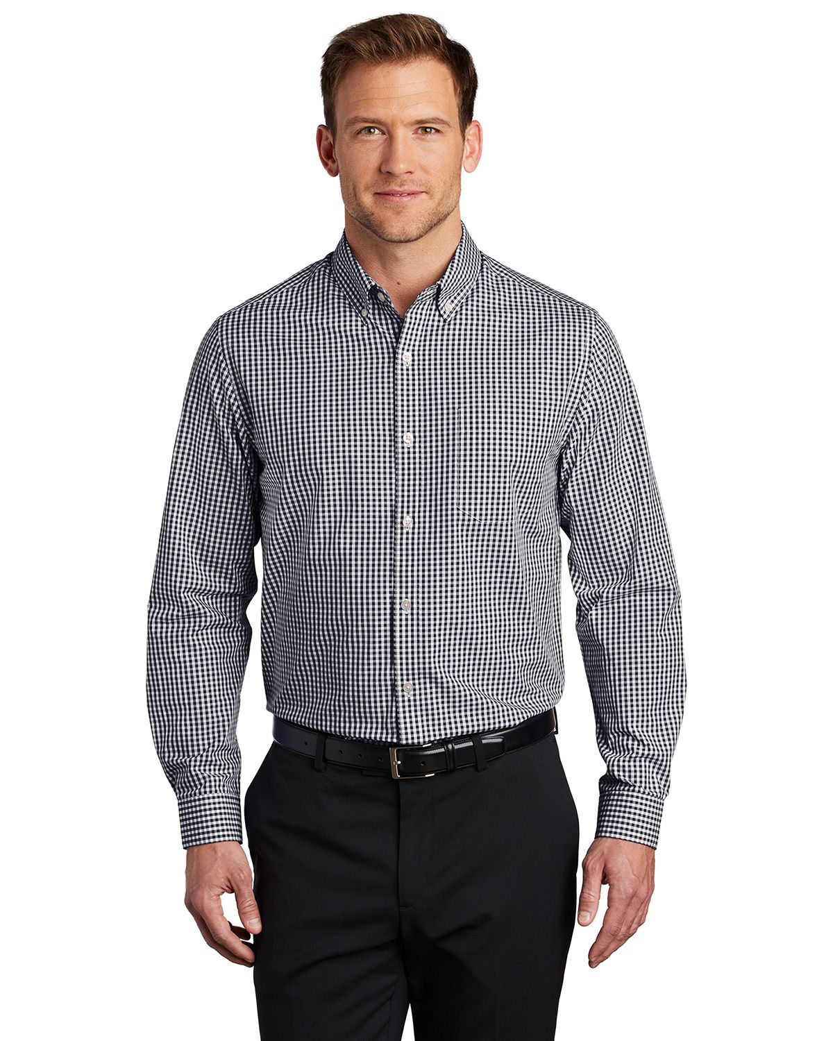 Size Chart for Port Authority W644 Men's Broadcloth Gingham Easy Care Shirt