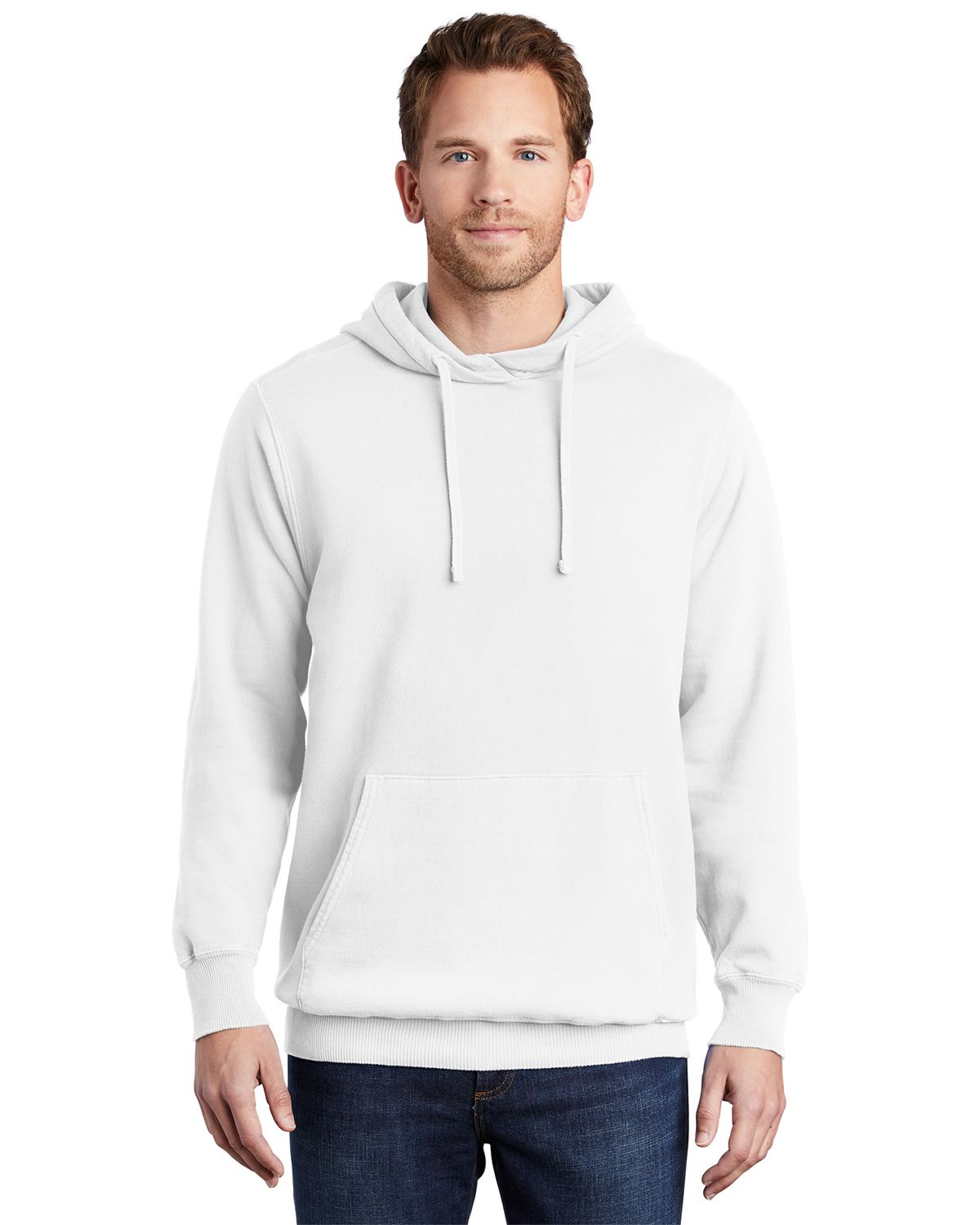 Port & Company PC098H Men's Essential Pigment-Dyed Pullover Hooded  Sweatshirt