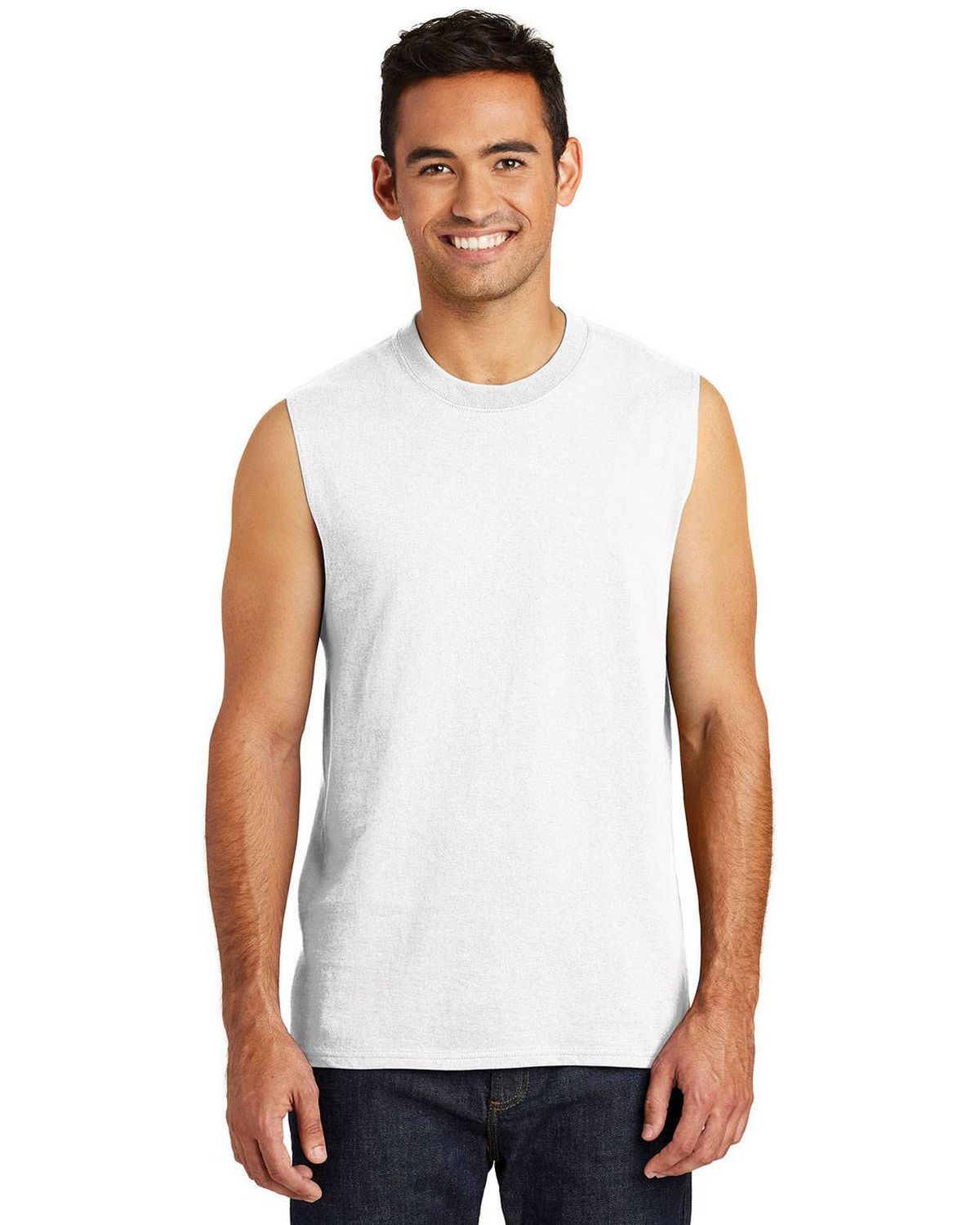 Size Chart for Port & Company PC54SL Mens Core Cotton Sleeveless T-Shirt