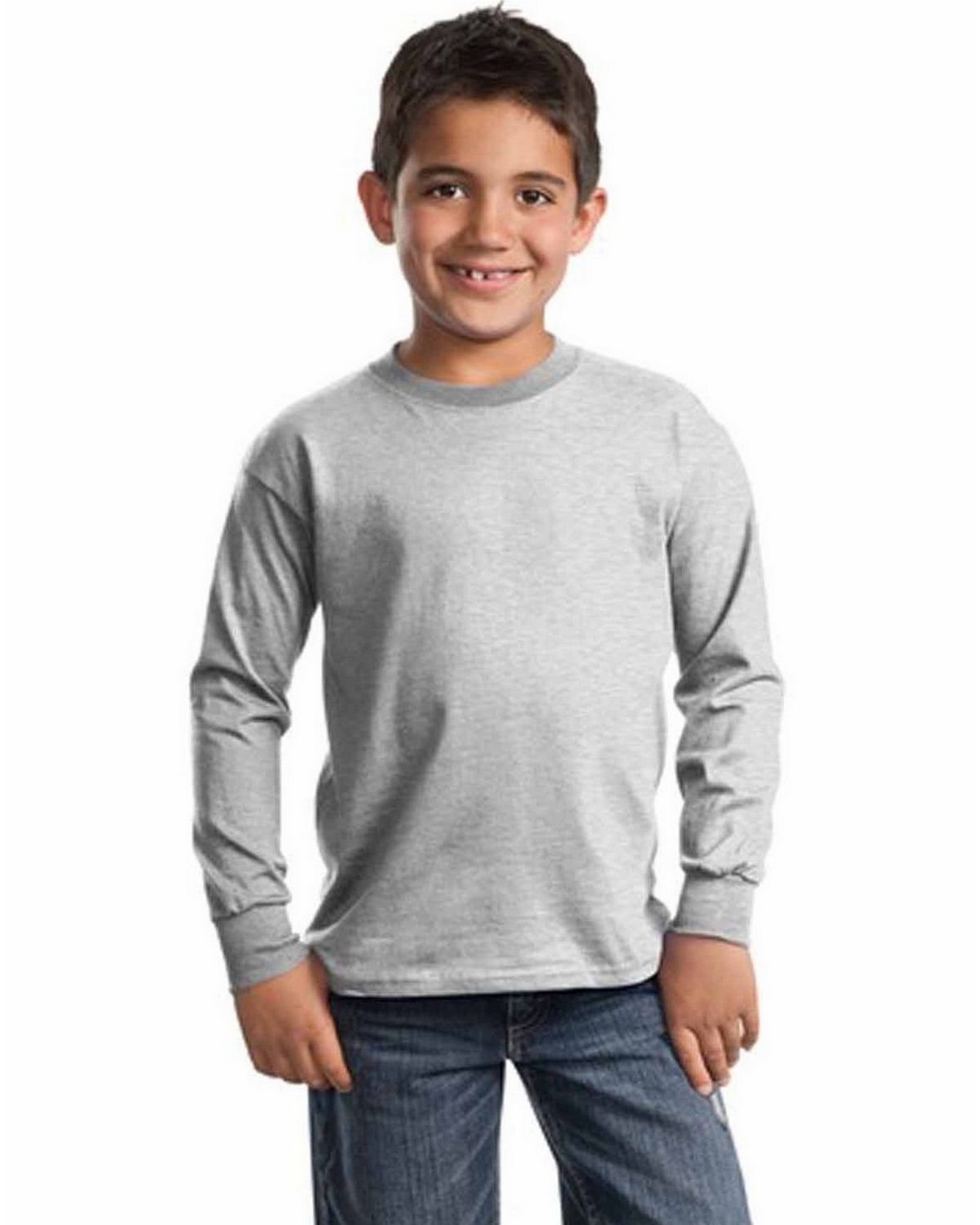 Buy Port & Company PC61YLS Youth Long-Sleeve Essential T-Shirt