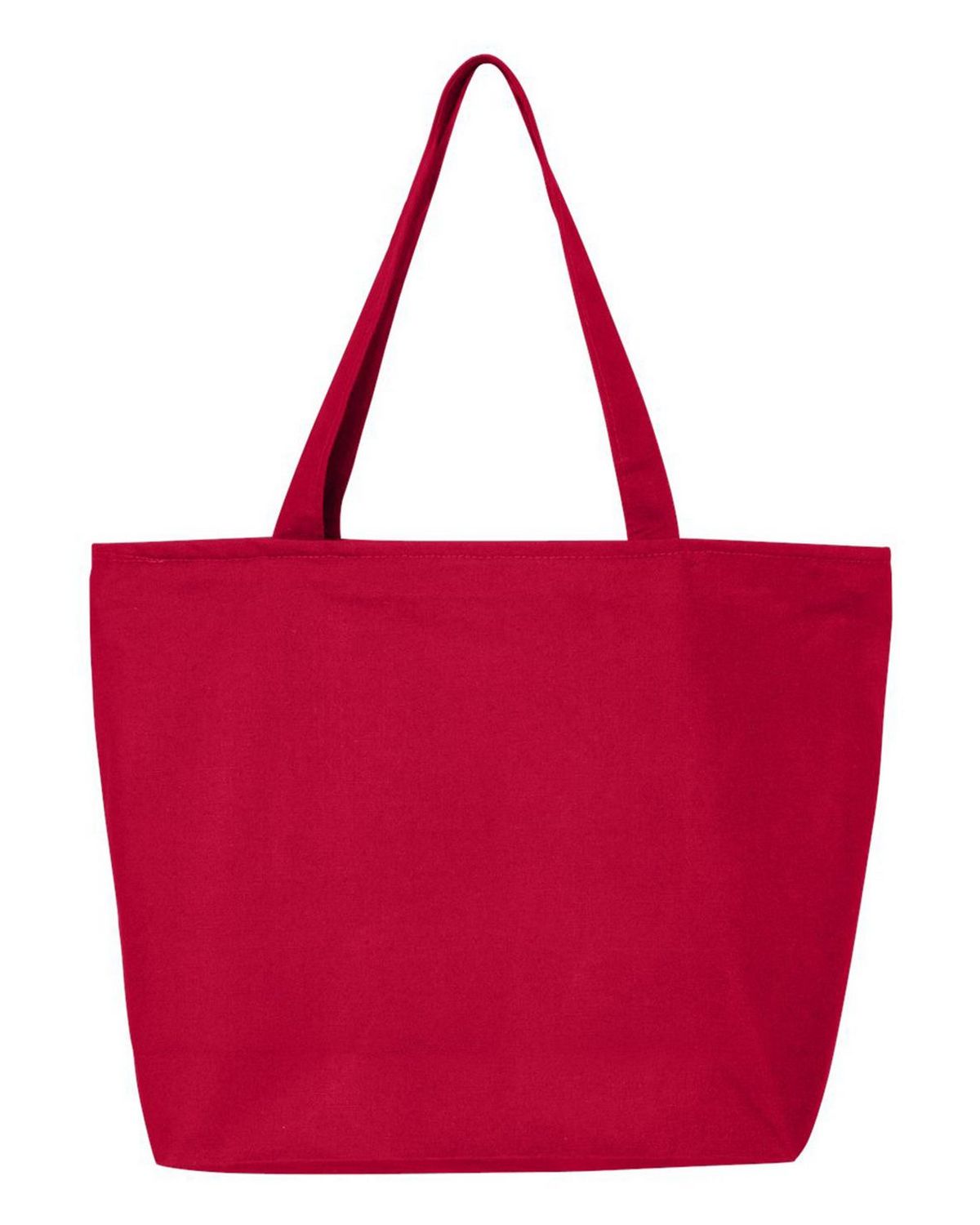 Q-Tees Q611 24.5L Canvas Zippered Tote - Free Shipping Available