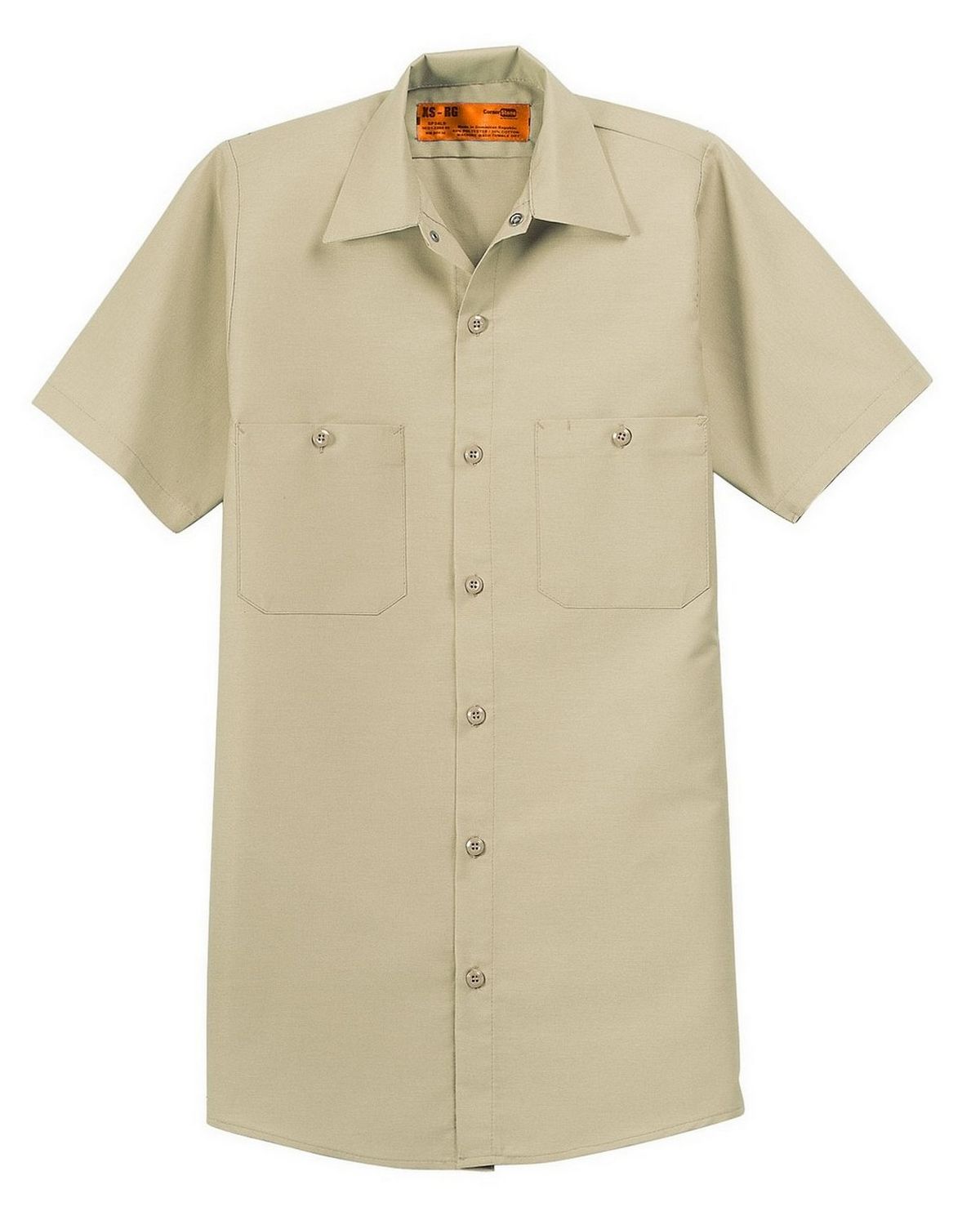 Red Kap SP24 Short Sleeve Industrial Work Shirt - ApparelnBags.com