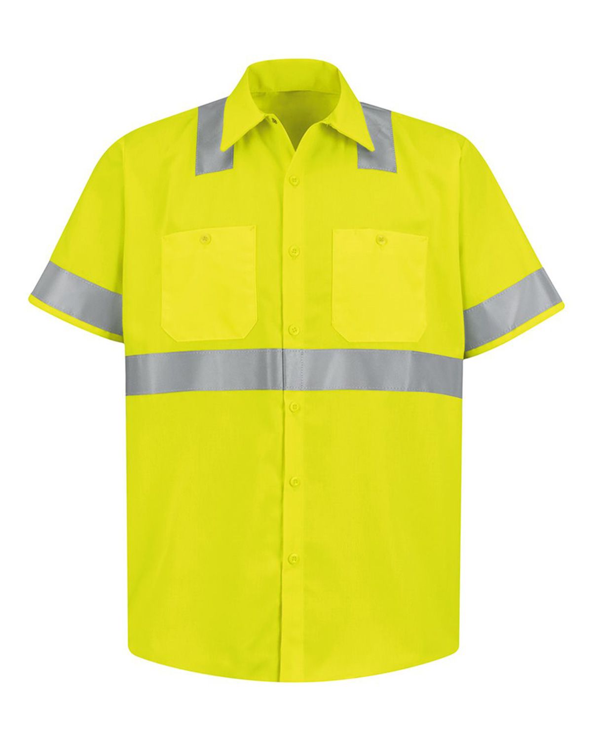 Red Kap SP24EL Enhanced Visibility Industrial Work Shirt Long Sizes