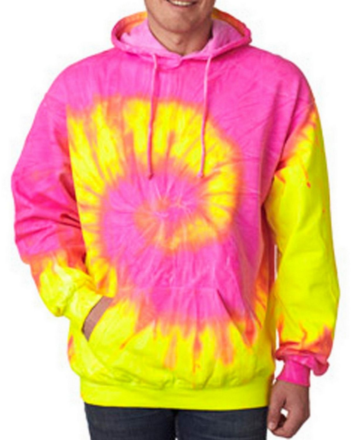 tie dye zipper hoodie wholesale