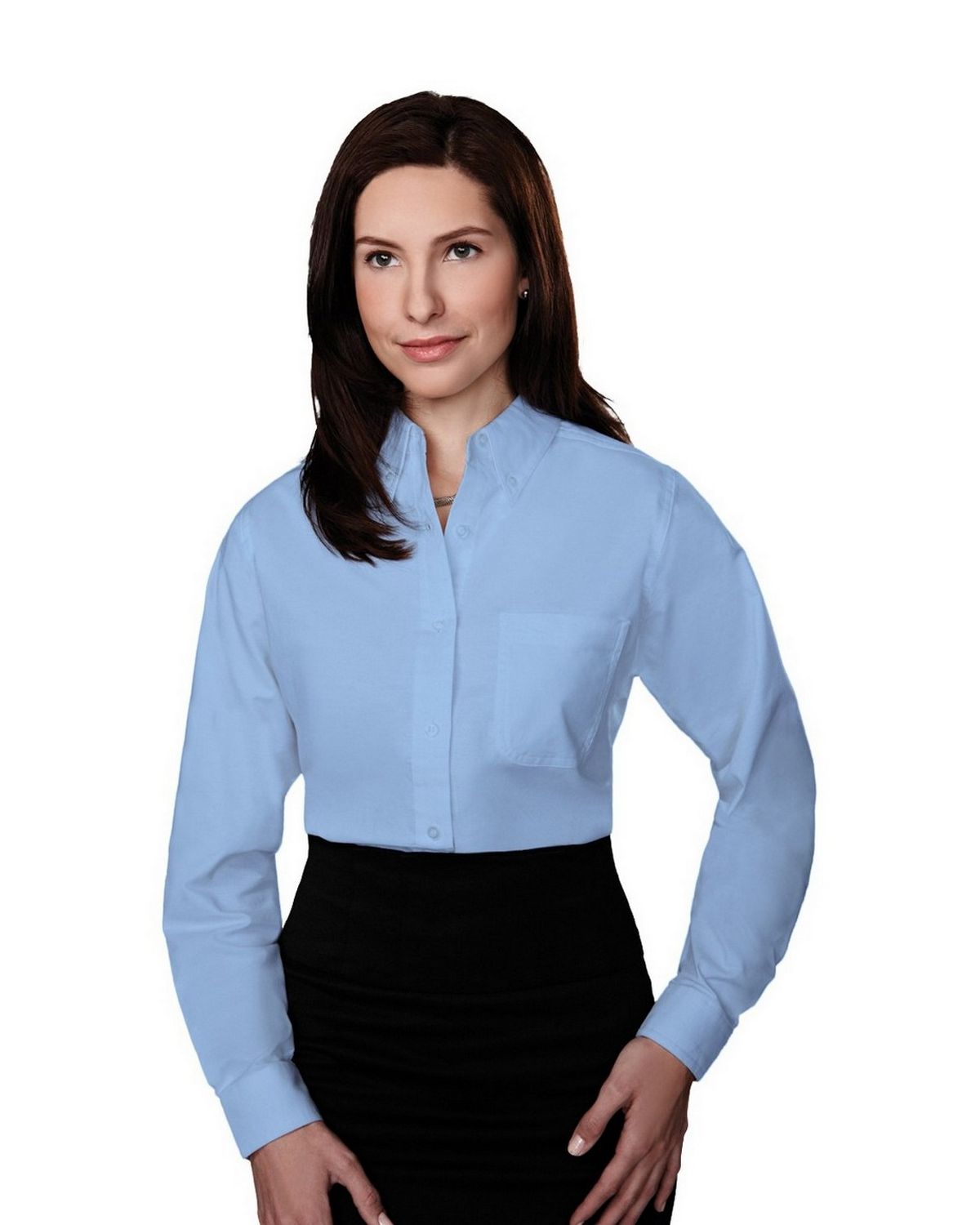Tri-Mountain 742 Women Echo Stain Resistant Long Sleeve Oxford Shirt ...