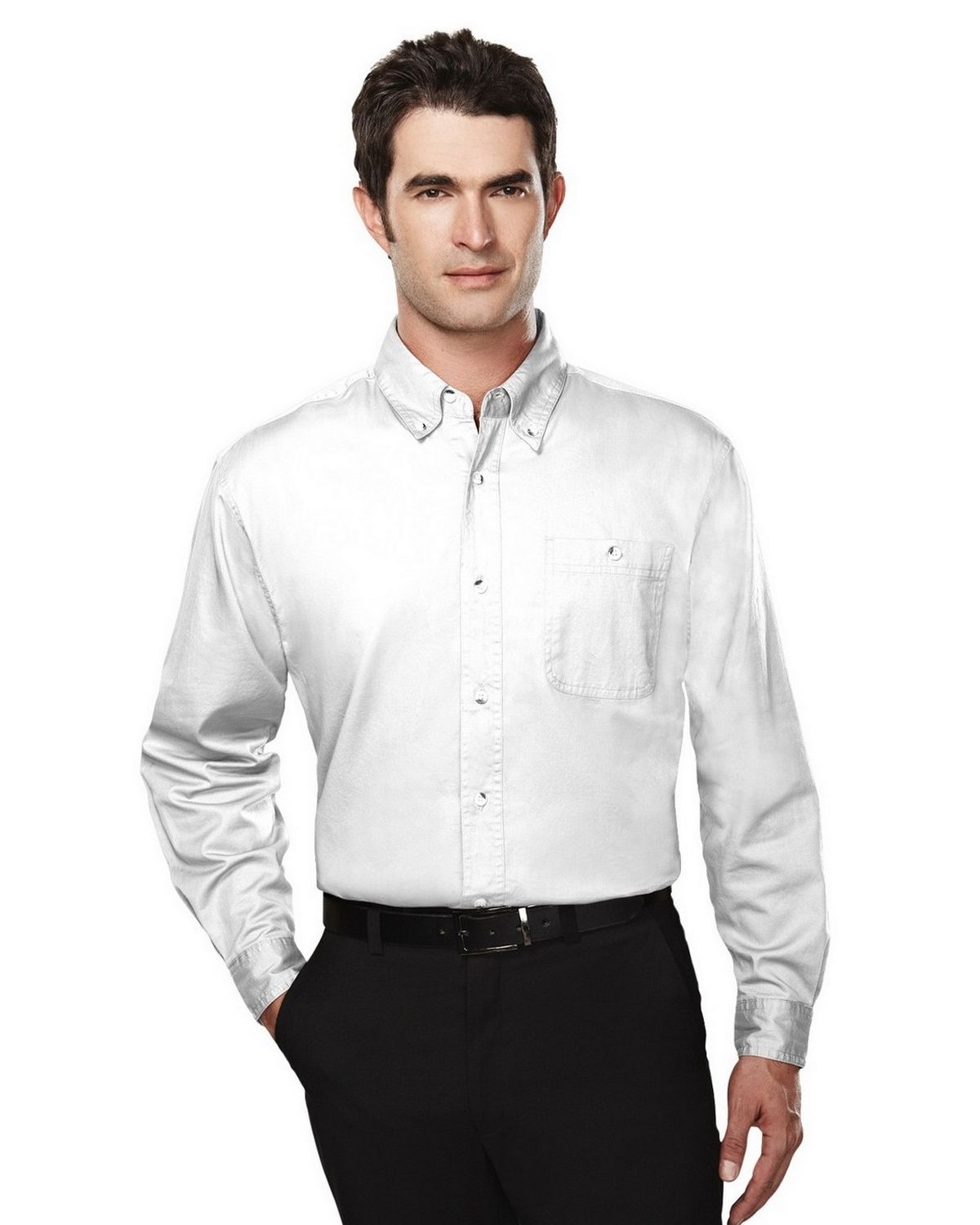 Tri-Mountain 810 Executive Men Cotton Long Sleeve Twill Shirt ...