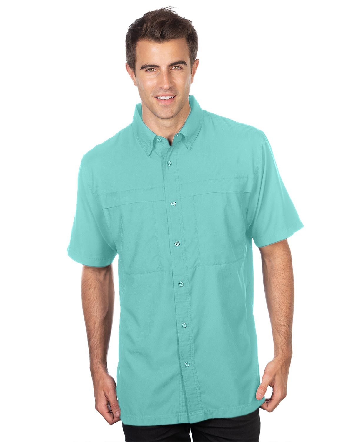 Tri-Mountain W704 Men's Short Sleeve Fishing Shirt
