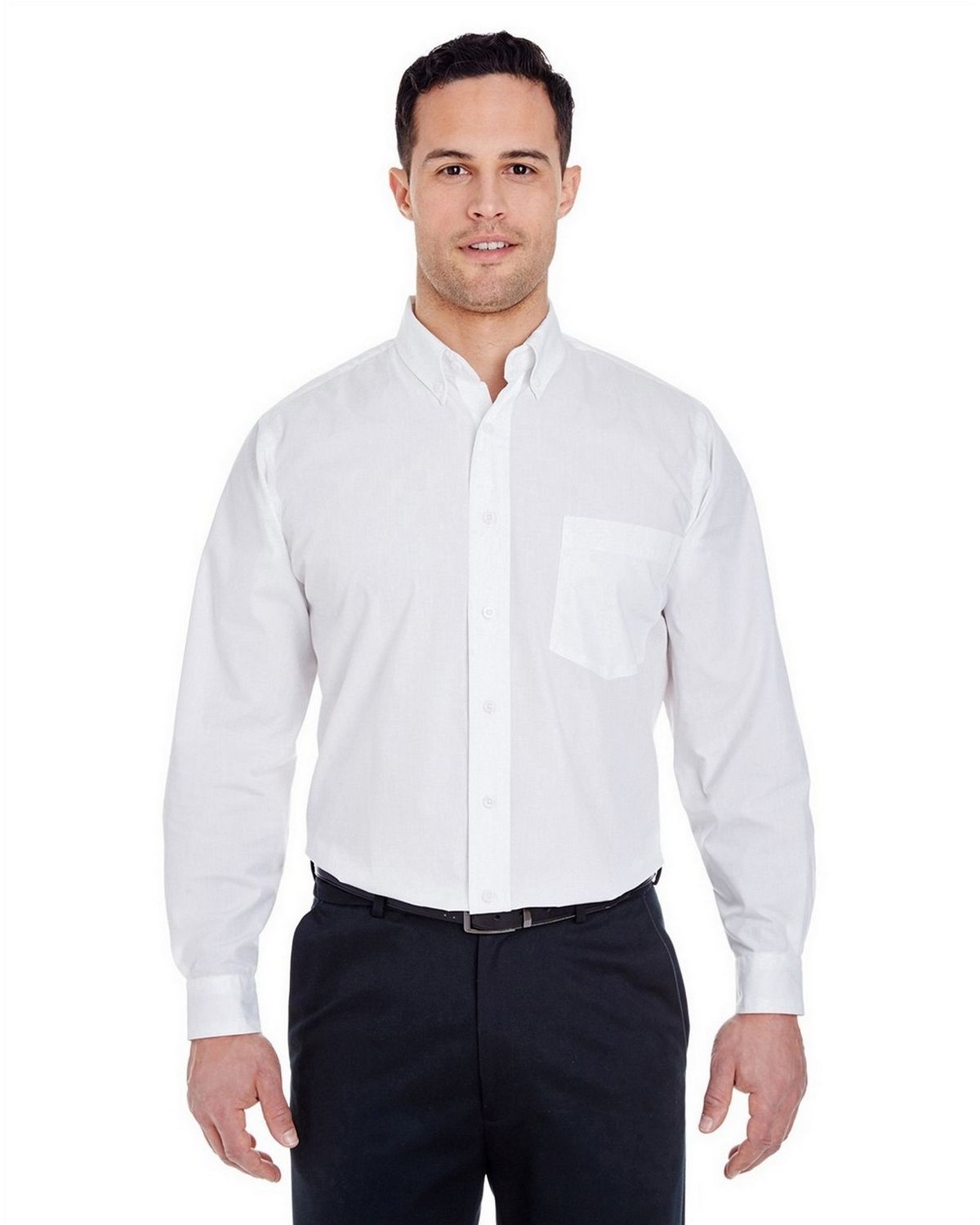 UltraClub 8355 Mens Easy-Care Broadcloth Button Down Shirt 