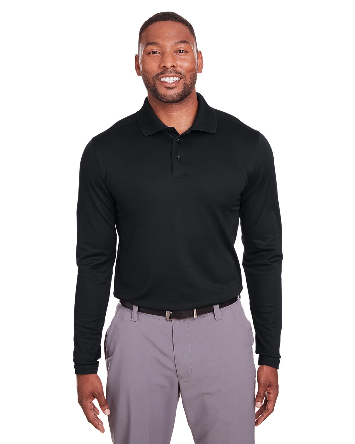 under armour corporate men's black performance polo