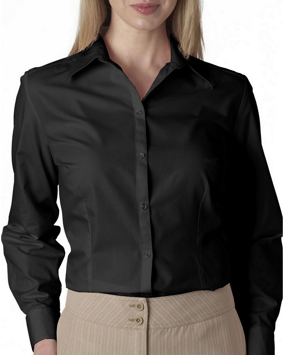 van heusen women's solid formal shirt