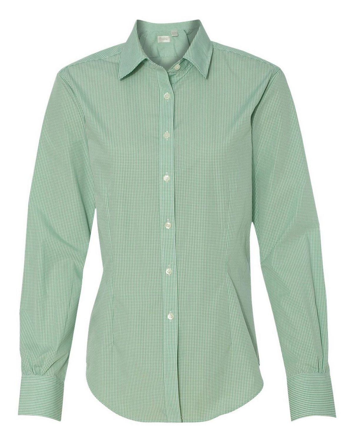 UPC 712848475055 product image for Van Heusen 13V0226 Womens Gingham Check Shirt - Green Chicory - M | upcitemdb.com