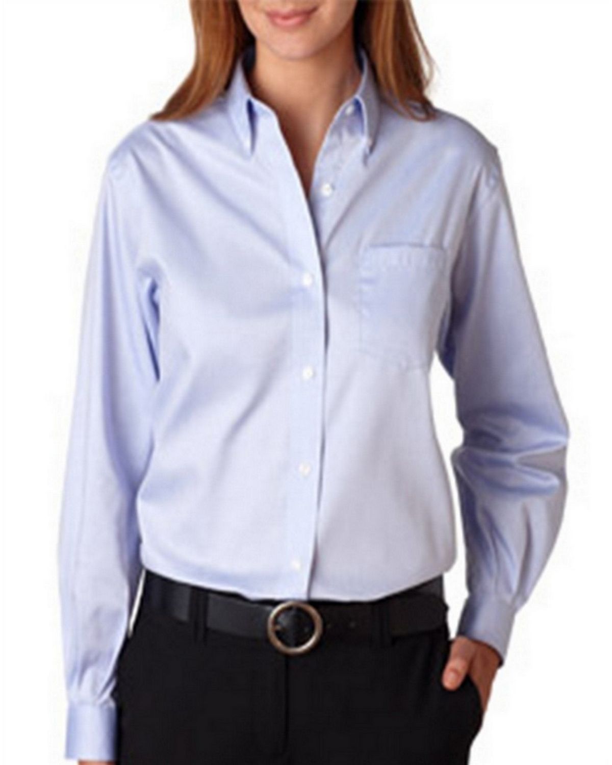 Van Heusen V0110 Ladies’ Oxford Shirt - ApparelnBags.com