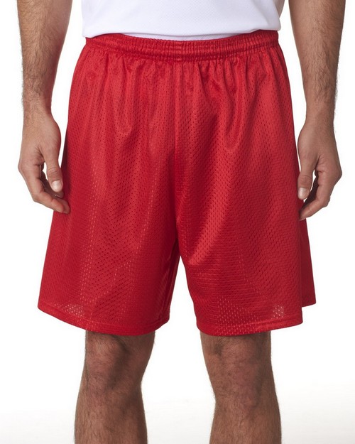 A4 N5293 Adult Tricot-Lined 7 Mesh Shorts - Apparelnbags.com