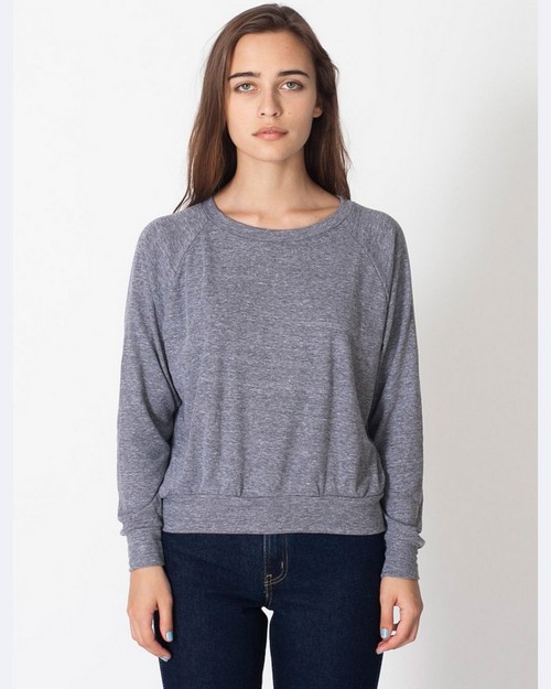 American Apparel BR394 Ladies’ Triblend Lightweight Raglan Pullover ...