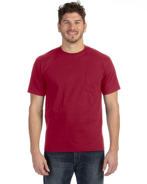 Anvil 783AN Heavyweight Ringspun Pocket T-Shirt - ApparelnBags.com