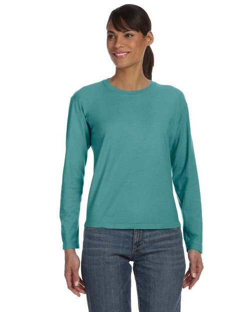 Comfort Colors C3014 Ringspun Long Sleeve T Shirt - ApparelnBags.com