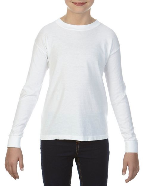 Size Chart For Comfort Colors C3483 Youth 5 4 Oz Garment Dyed Long Comfort Colors C3483 Youth Garment Dyed Long Sleeve T Shirt